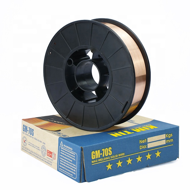 Good price hot sale CO2 Mig Mag Soldering Welding wire 0.8mm 15kg Plastic Black Spool Copper coated welding wire SG2 ER70S-6