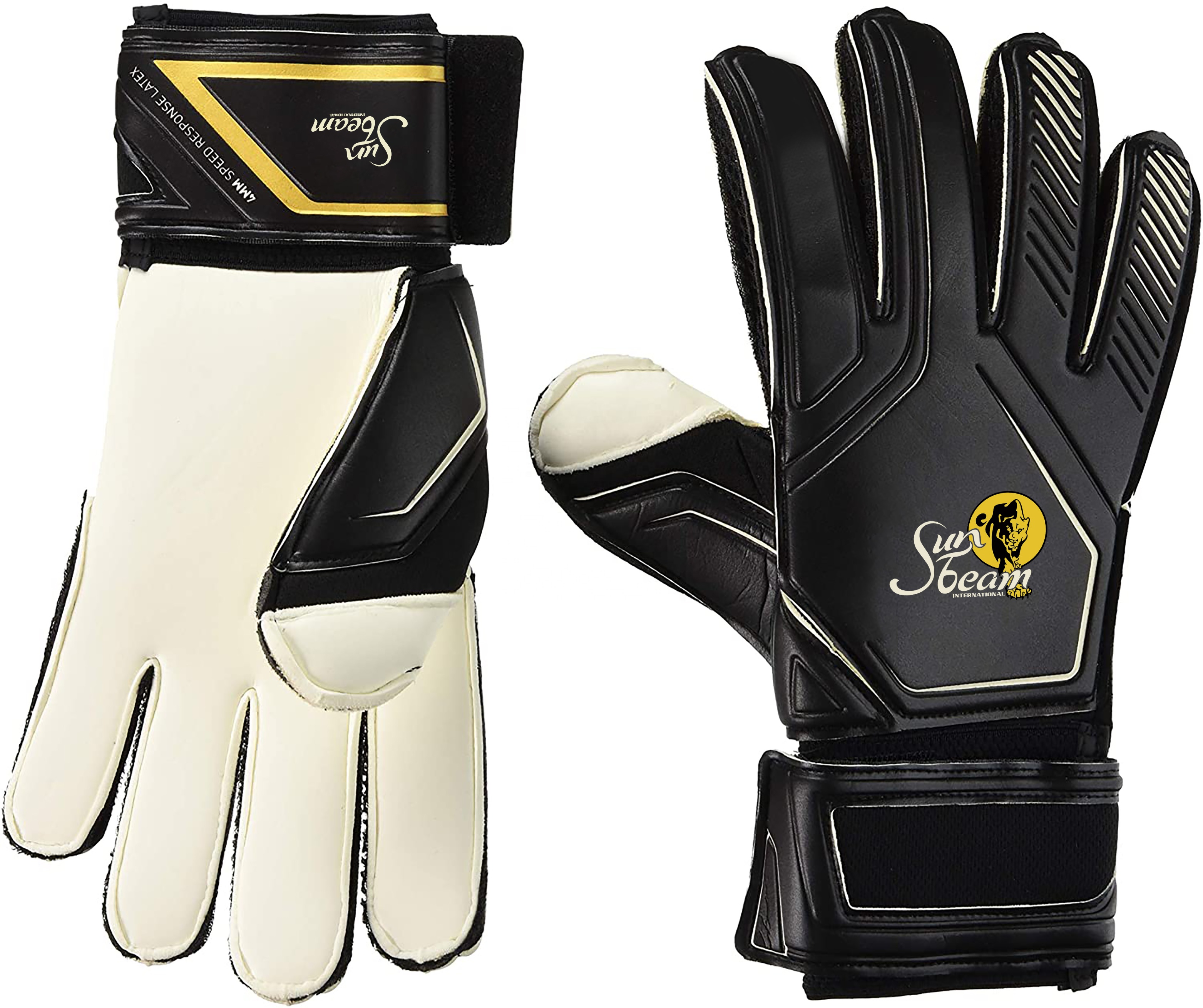 Custom brand professional 4mm thick senior latex soccer goalkeeper gloves