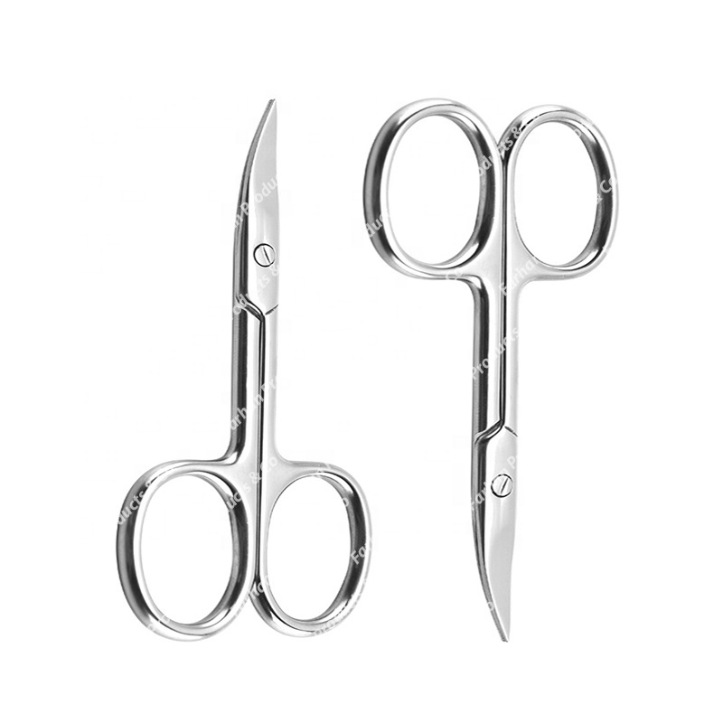 New Black Handle Curved Sharp Cuticle Scissors, Nickle Plated Manicure & Pedicure 9.5cm nail scissors makeup tool