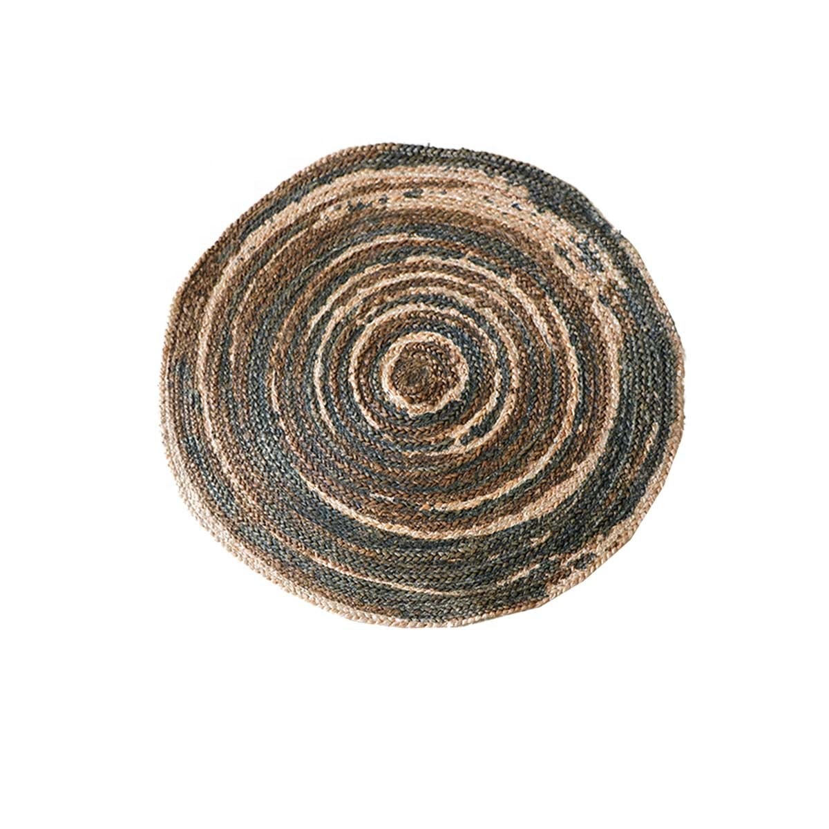 Best Selling Amazon Rug I Braided Round Jute Door Mat / Rug (Grey)