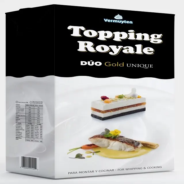 Topping Royale Duo Gold Unique Blended Whipping and Cooking Cream Alternative 1L & 10L