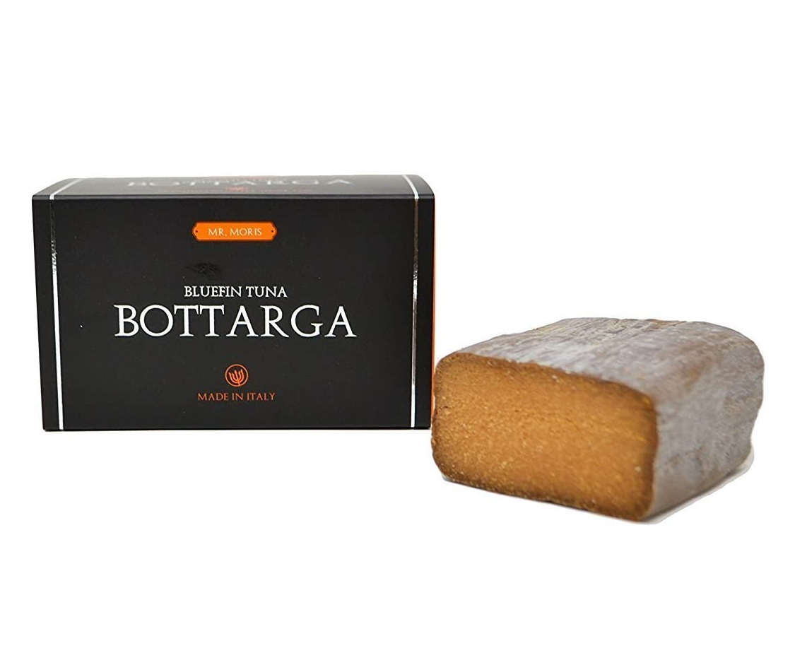 Итальянское качество, голубой тунец Bottarga Mr. Moris, Сделано в Италии, Кошерный в роскошной коробке 175 г