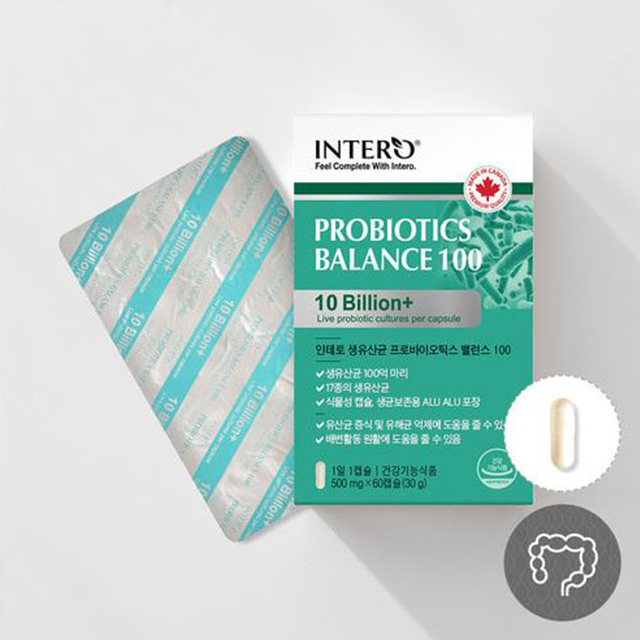 INTERO Lactobacillus bacillus Probiotics Balance 100
