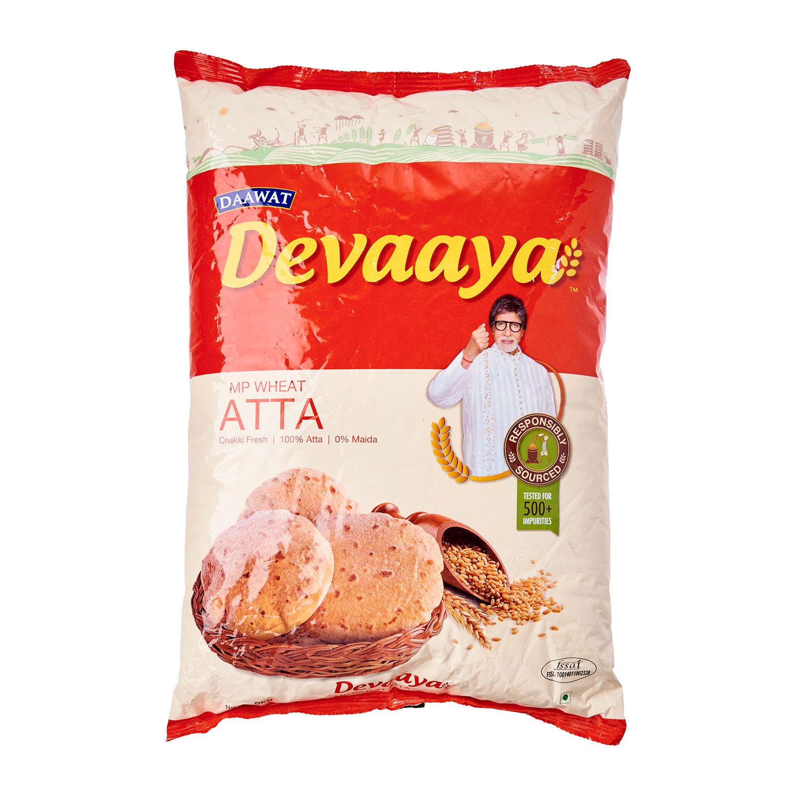 Dashmesh India Wheat Ingredients Plastic Bag DEVAAYA ATTA 1KG