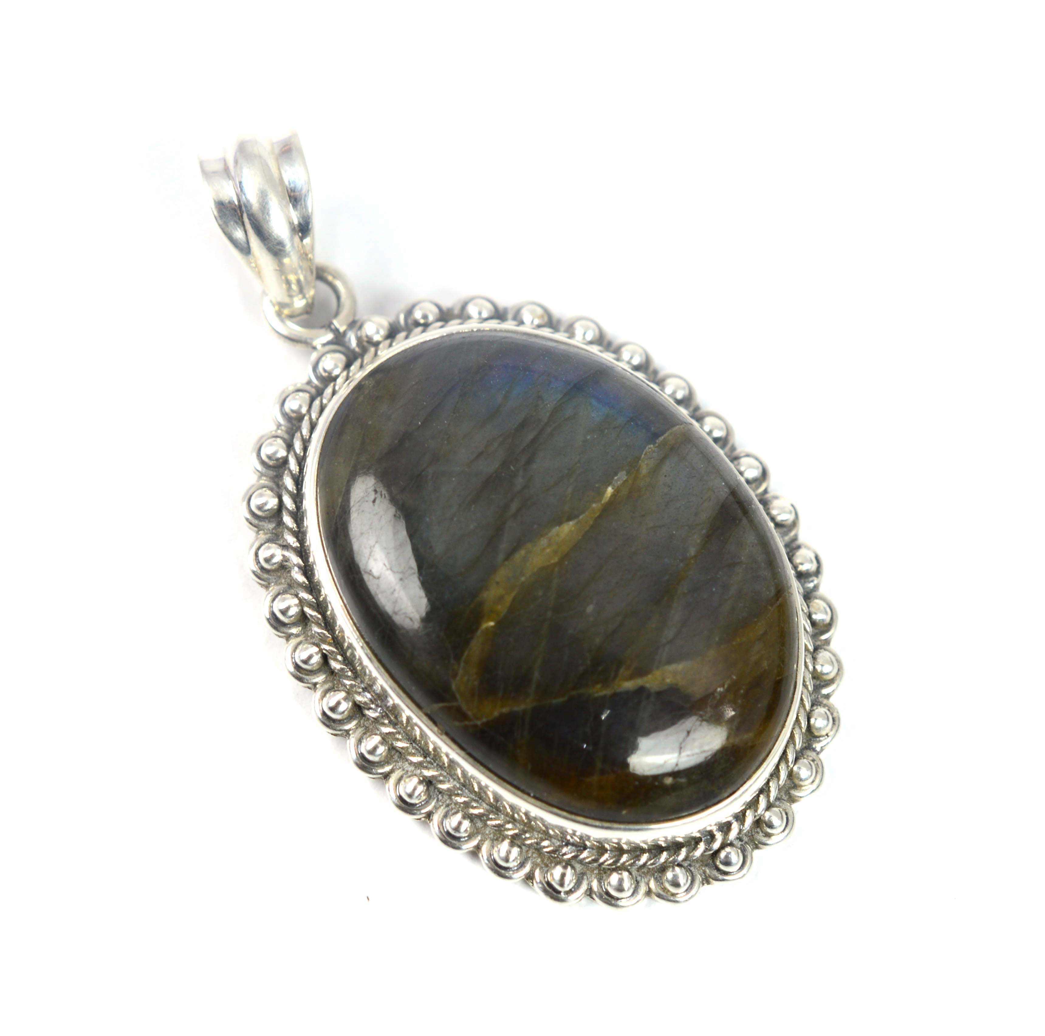 Hot Trending Fashion Blue Labradorite Gemstone 925 Sterling Silver Jewelry Pendant