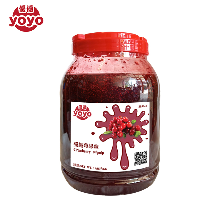Bulk Cranberry Syrup with pulp Jam fruit Taiwan
