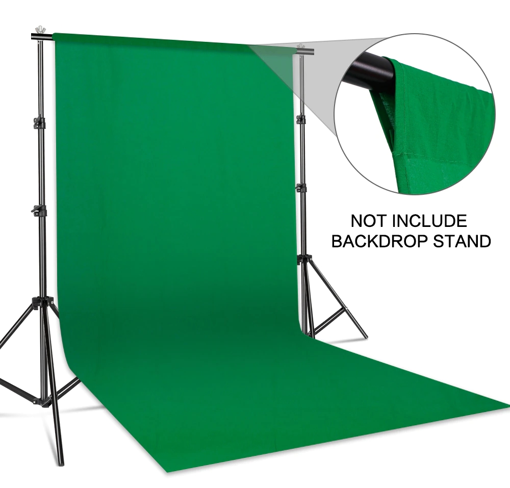 Green Screen Photography Props Portable Chroma Key Background Photos Suitable for YouTube Video Studio 3M*6M