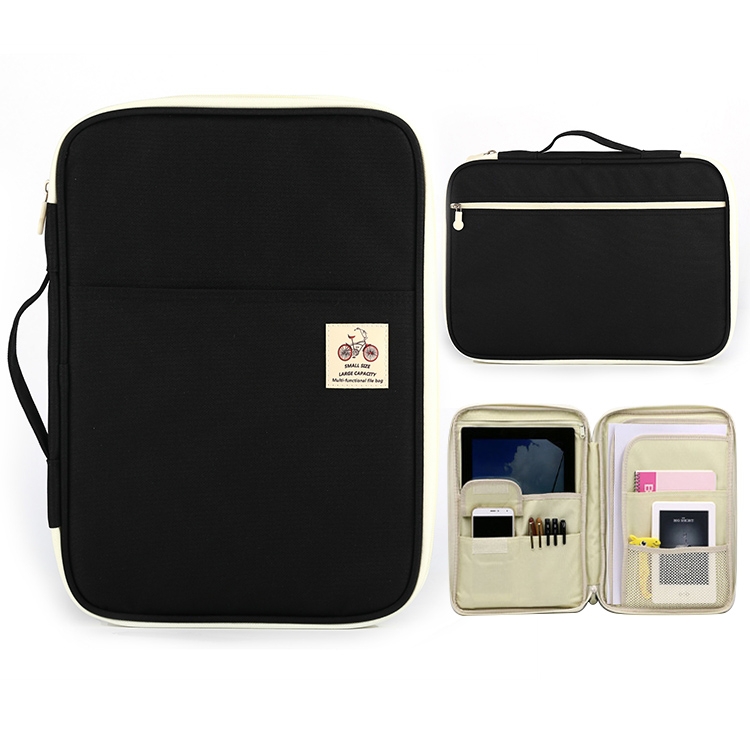 Wholesale Office Supplies Multi-purpose Zipper Document Folder A4 Storage Bag Folders For School Paper Folder