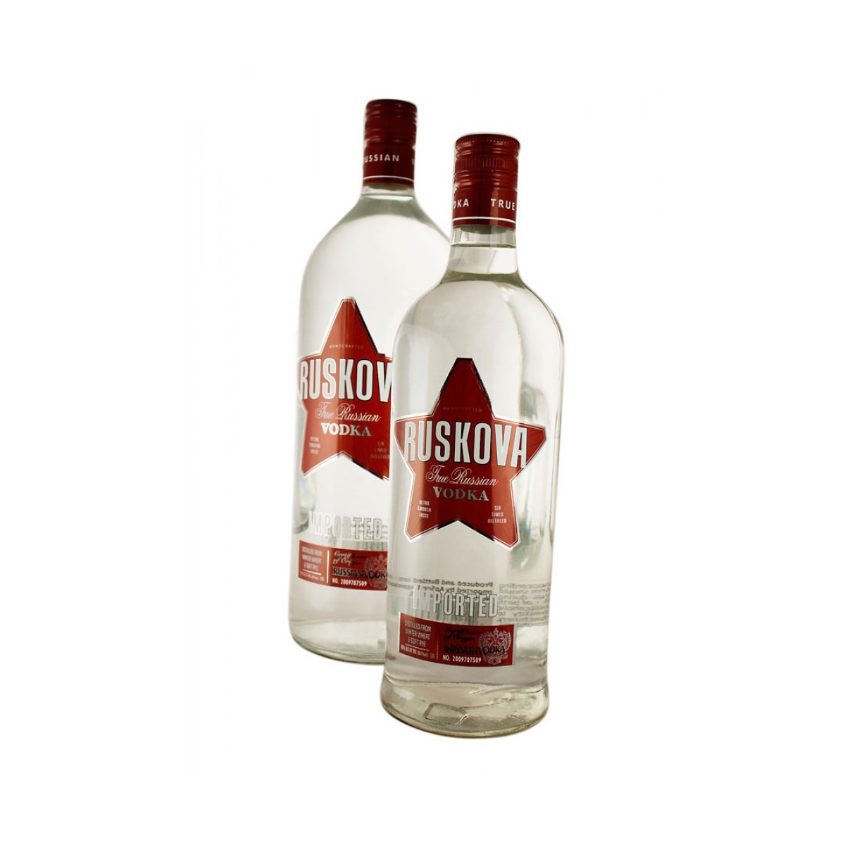 TOP SELLING 5 degrees of purification vodka RUSKOVA, alcoholic beverage