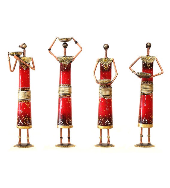RED TAGARI DOLL SET OF 4 TABLE DECORE Newest Amazon Hot Selling Decorative Metal Luxury Party Office Home Table decoration