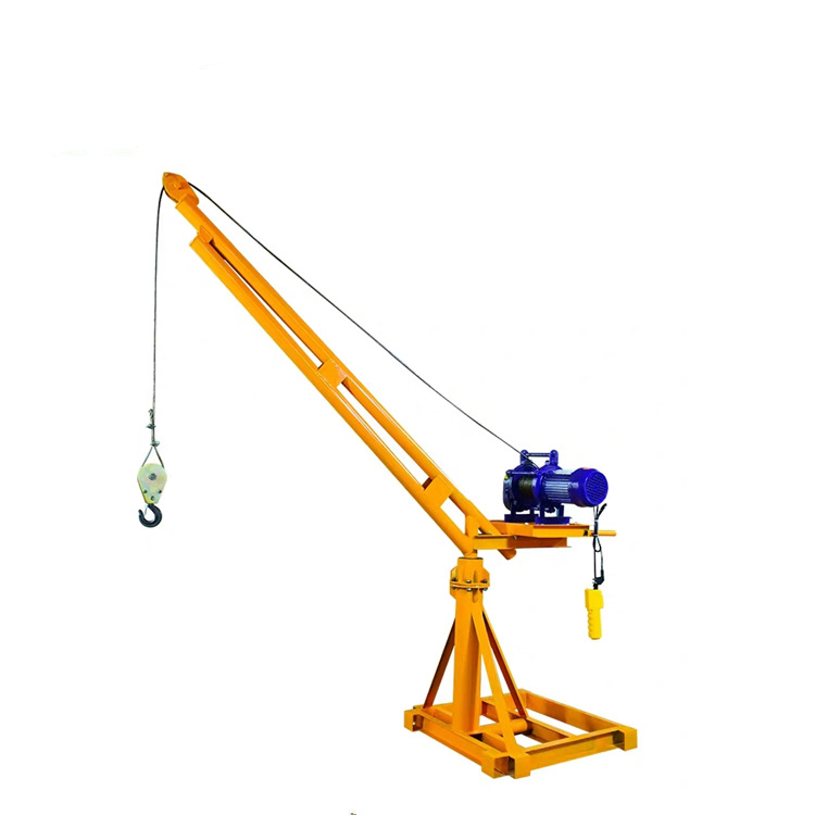 2021 Hot Sale House Construction Materials Portable Small Jib Lift Mini Lifting Portable Crane