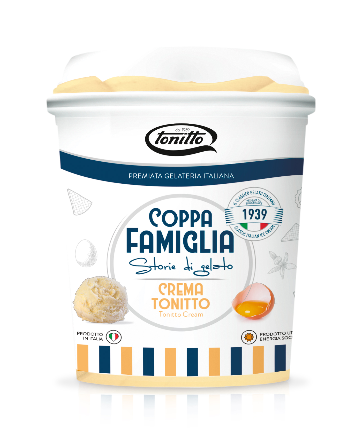 Кремовый Coppa Family tonпрокат, Сделано в Италии