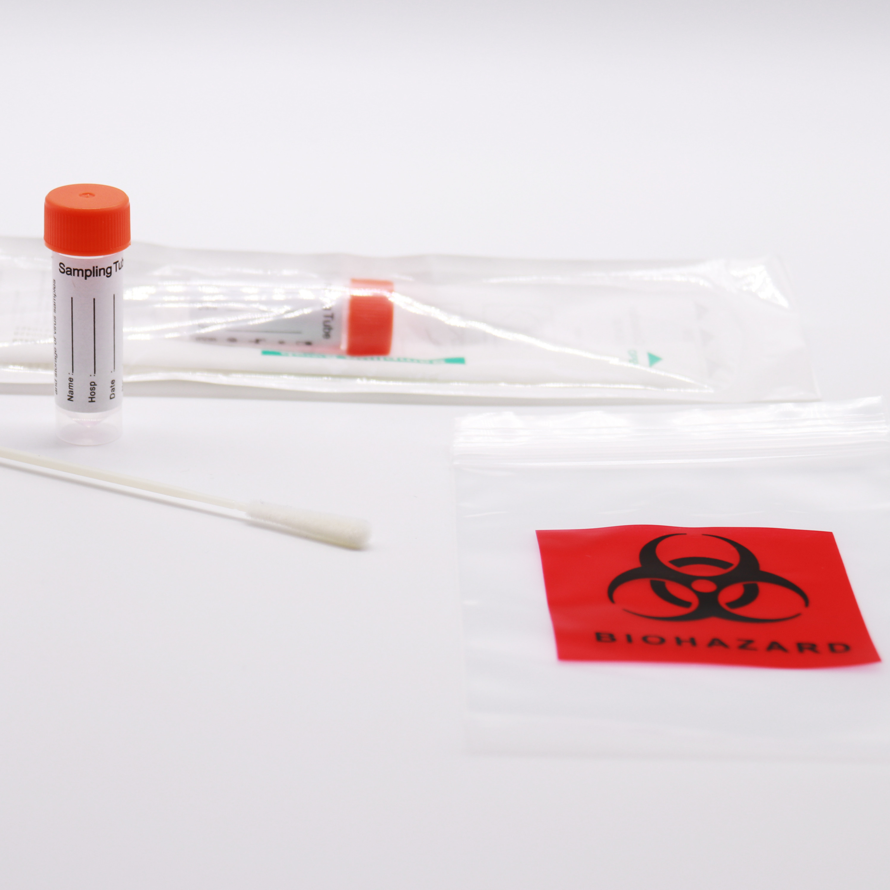 Throat swab kit with VTM for virus sampling CE approval