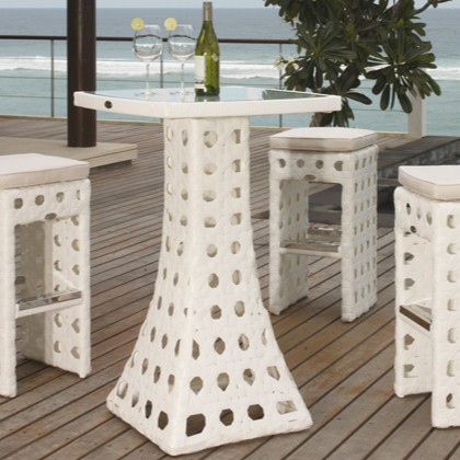 Poly rattan bar set