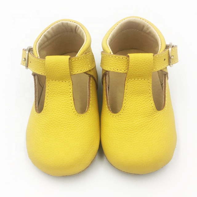 Anti-slippery Soft Sole Real Leather Girl Baby Mary Jane Dress Shoes
