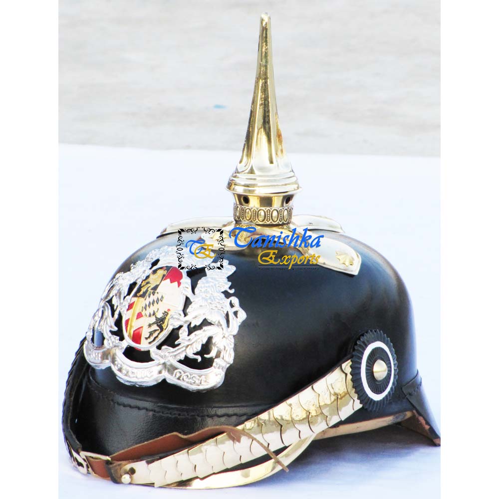 Баварской знак немецких шлем, кожа, bawarian шлем