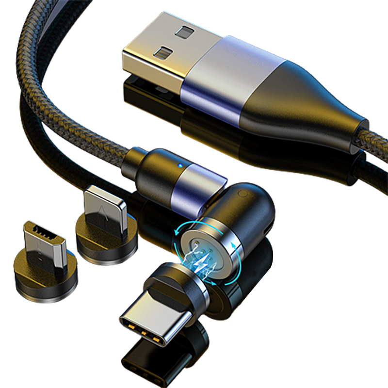 Магнитный USB-кабель для мобильного телефона 3 в 1, кабель для быстрой зарядки 3 в 1, магнитный usb-кабель для передачи данных и зарядки