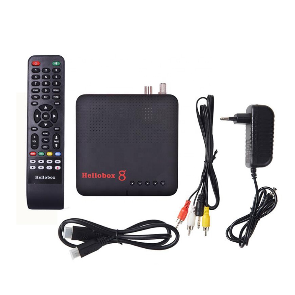 Авто biss Авто powervu встроенный WiFi Youtube CCCam Newcamd H.265 DVB-S2 SX2 T2 спутниковый ТВ приемник Hellobox 8