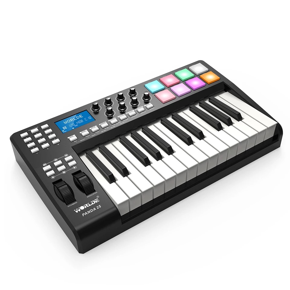 MIDI пианино, 25 клавиш, клавиатура, контроллер, электрический usb, цифровой для музыкального производства, музыкальный инструмент
