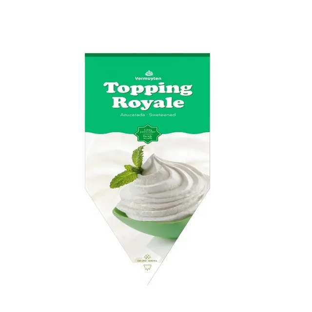 Topping Royale Ready Whipped Sweetened Cream alternative in a Pastry Bag 2 liters