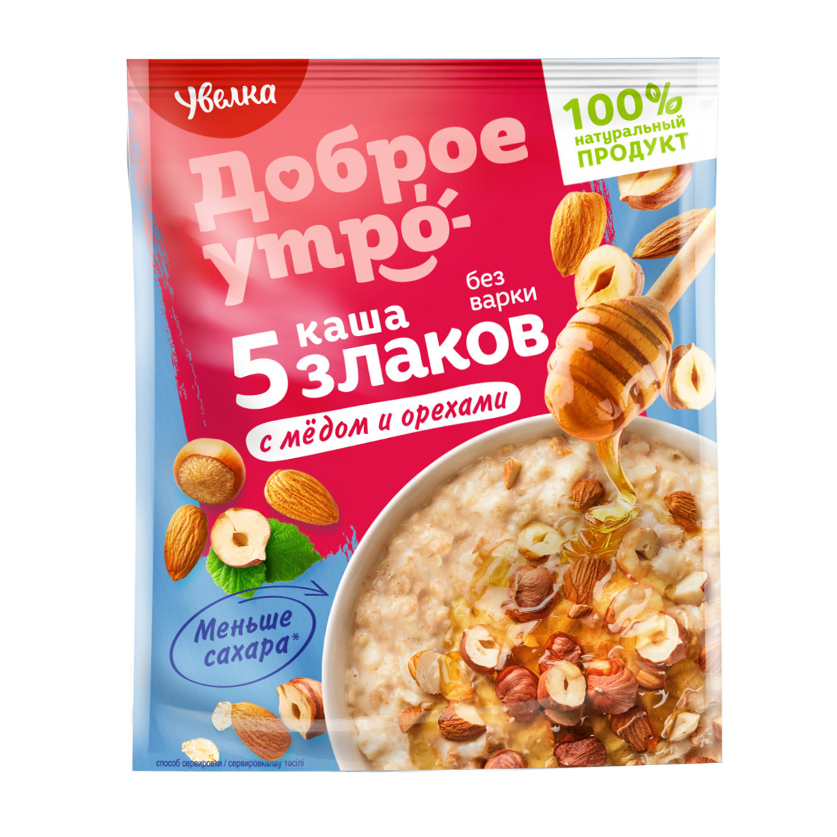 Honey & Гайка быстрого приготовления зернистого Горячая хлопья 6x40g/коробка)