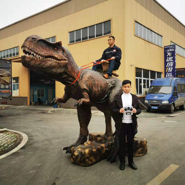 Прогулочный большой аниматронный динозавр T-Rex ride