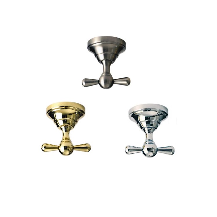 Bathroom double bath towel hook in chrome