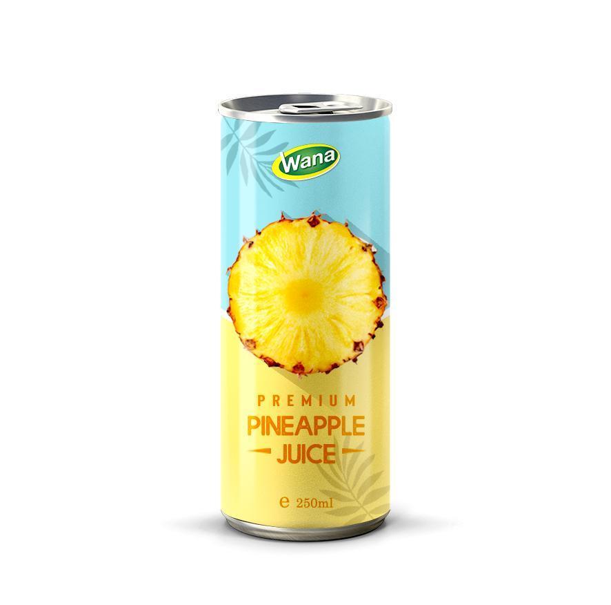 OEM Pineapple Juice in 330ml slim can with WANA Beverage manufacturer