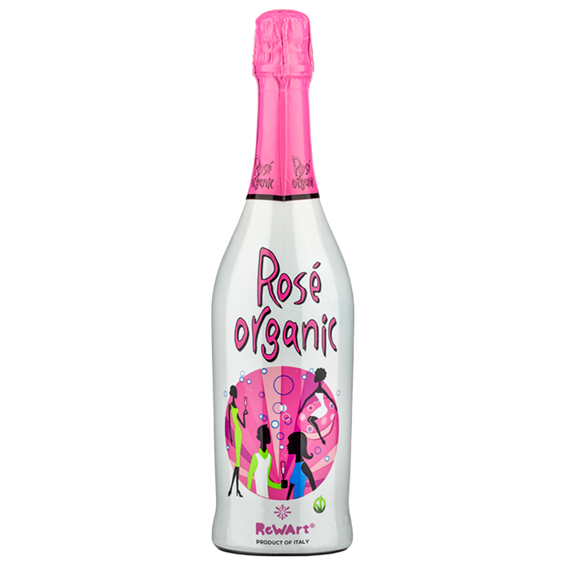 Итальянская сияющая Органическая Роза вина рукав-75cl