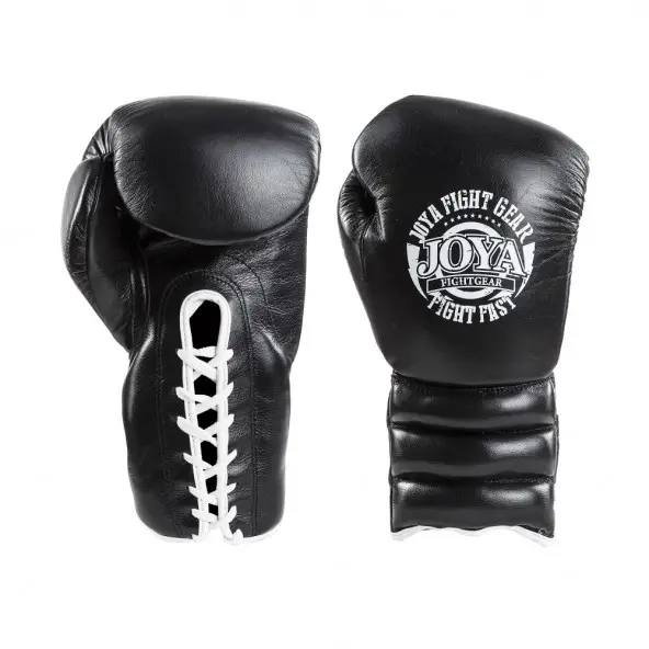 Итальянские перчатки JOYA для быстрого бокса, черные, белые, с кружевом, профессиональные боевые перчатки для кикбоксинга