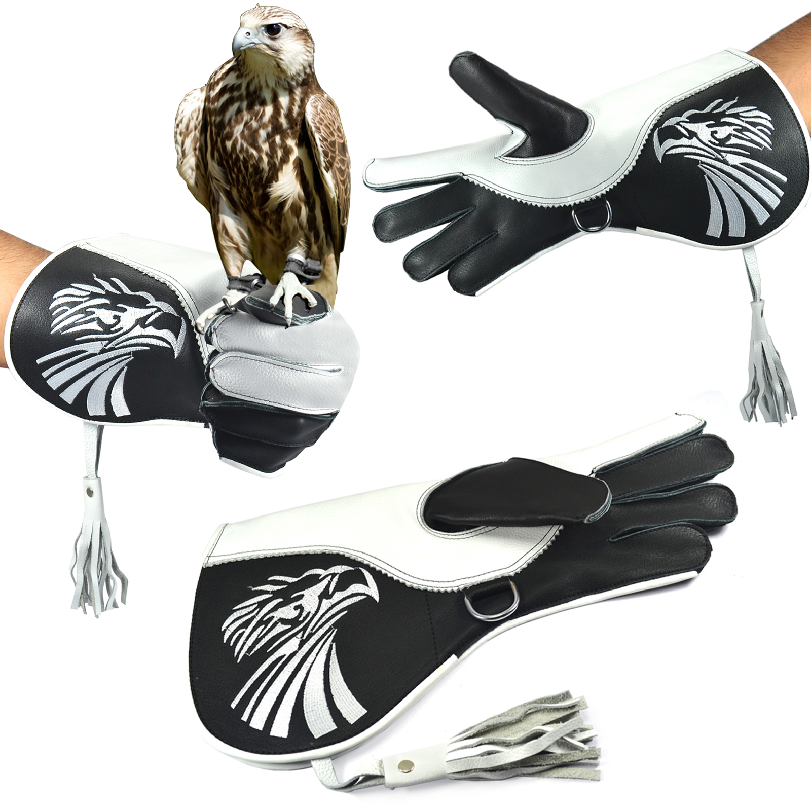 Unique Natural Leather Falconry Gloves Quality Soft Fleece Lined And Soft Leather Falconry Gloves