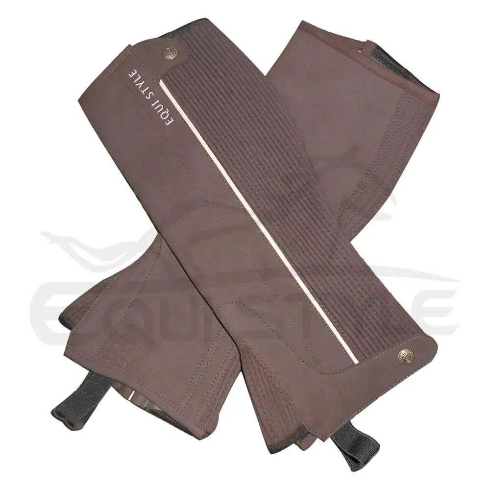 Brown Horse Half Chaps Best Quality Horse Mini Rover Dressage Western Riding chaps Wholesale