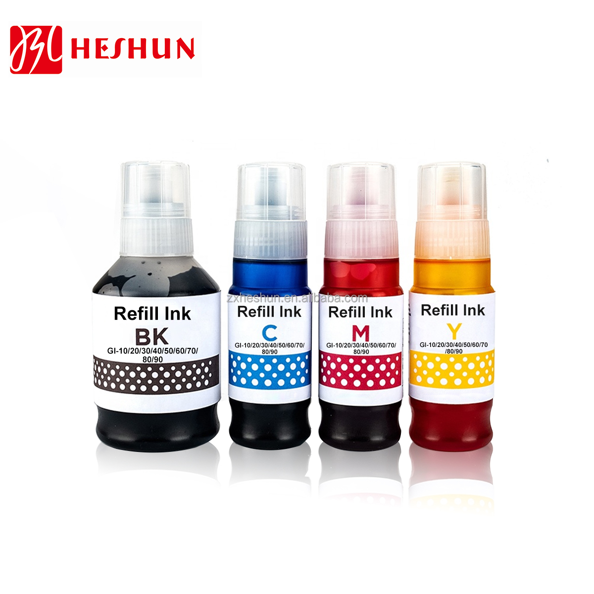 HESHUN GI 40 GI40 GI-40 Premium Color Compatible Bulk Bottle Water Based Refill Ink for Canon PIXMA G5040/G6040/G7040 Printer