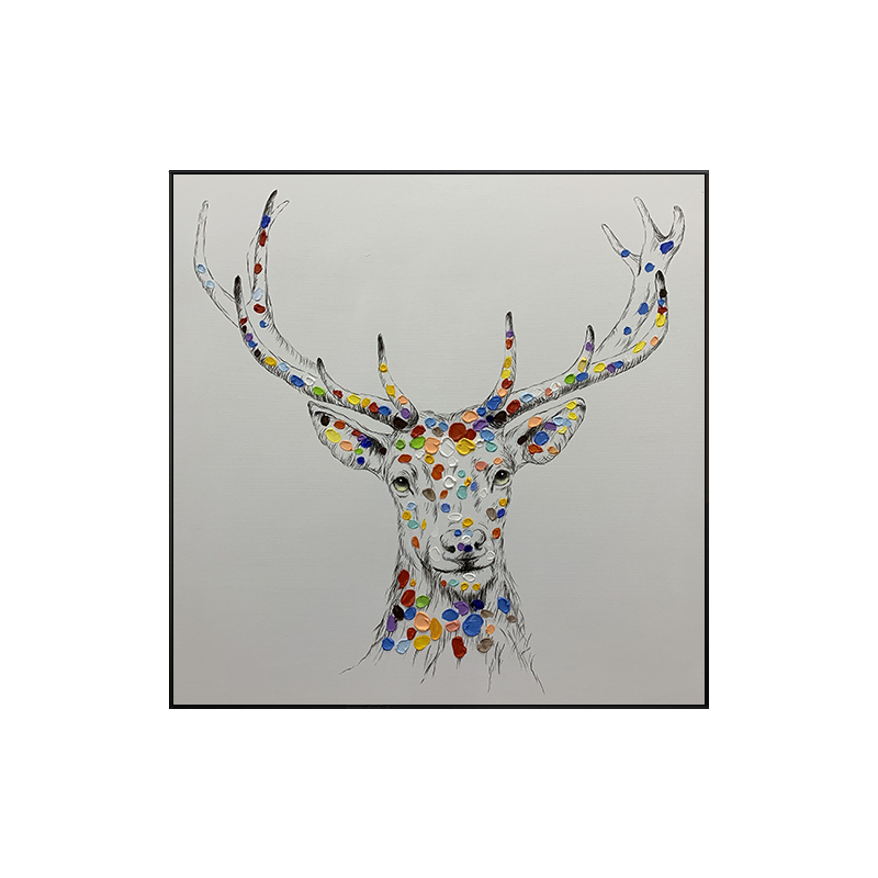 Poster Wall Picture Modern Painting Animal White Deer Canvas Wall Artist Home Decoration Painting