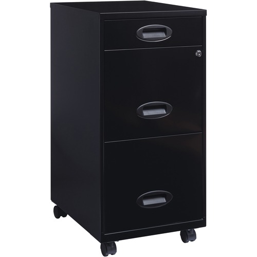 Lorell SOHO 18 "3 ящика (черный) шкаф для файлов-14,3" x 18 "x 27" - 3 x ящик (ы) для аксессуаров файл-письмо блокировки ящика