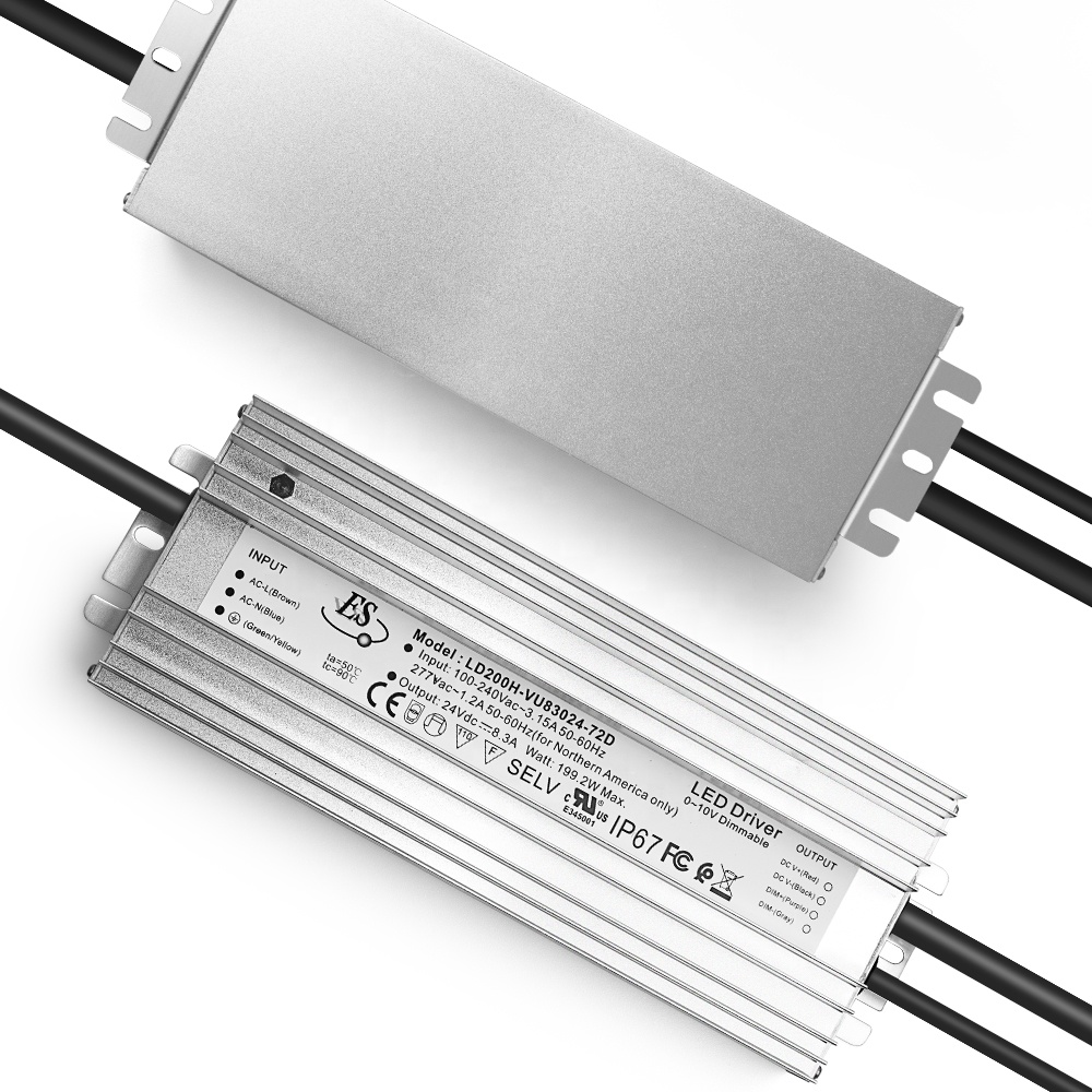Es Ul Cul Fcc, аддитивного цветового пространства (одобренный Ce 200W 24V 8,3 aconstant напряжение источника питания 0-10V с цифровым адресным интерфейсом затемнения светодиодный драйвер