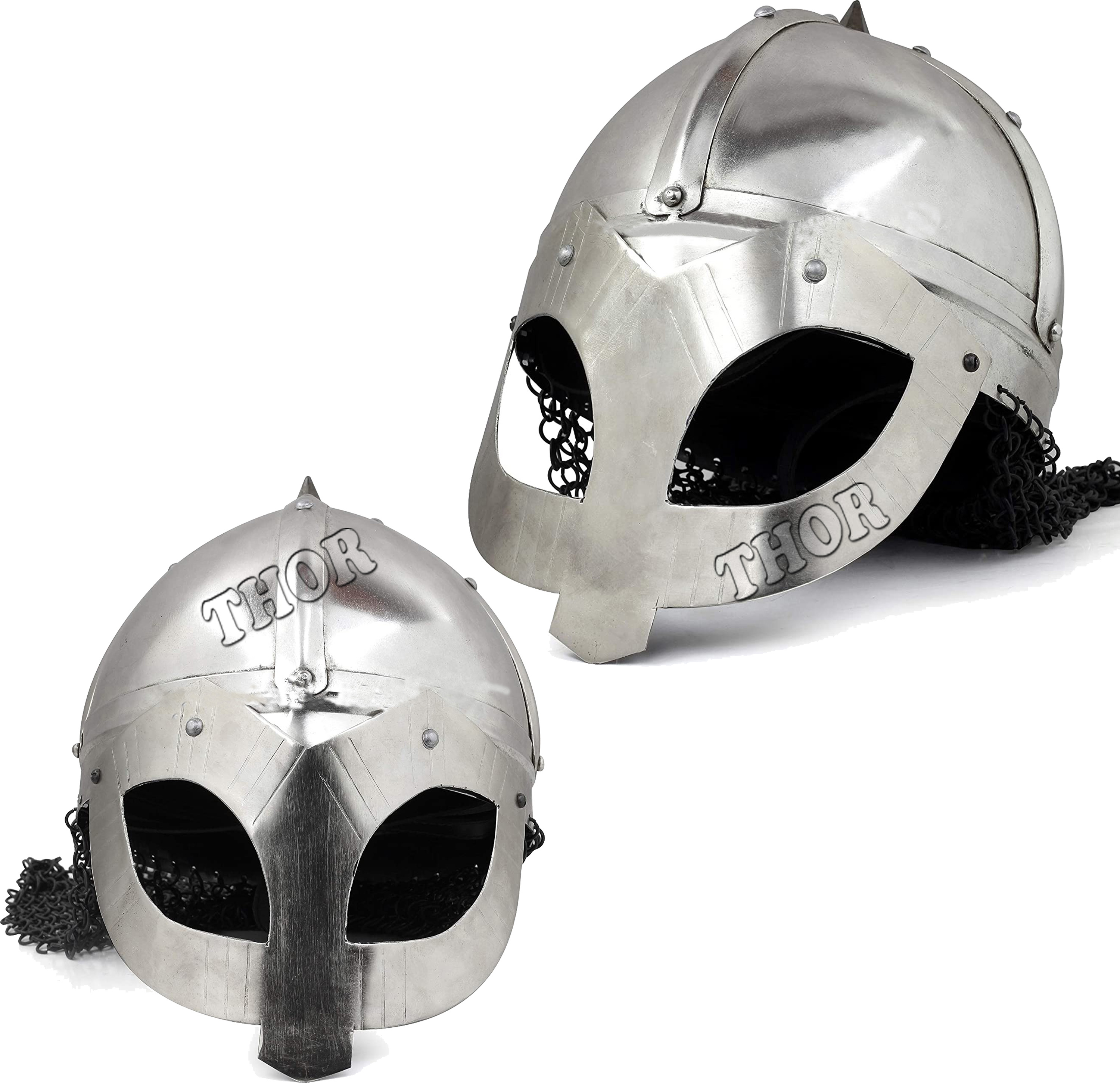 Medieval Armor Helmet Medieval Metal Knight Helmets Chrome Polished Halloween Armor Helmet