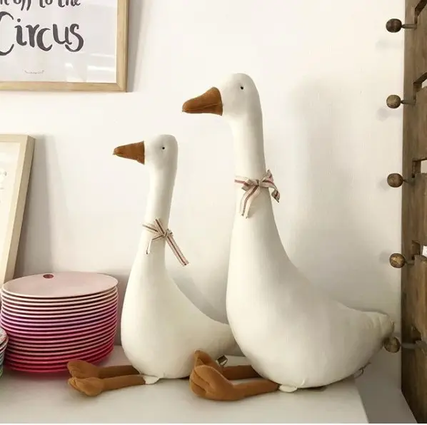 Ins Nordic Big White Goose Children's Room Decoration Baby Accompany Play Pillow Doll Plush Stuffed Toys Soft Doll Photography