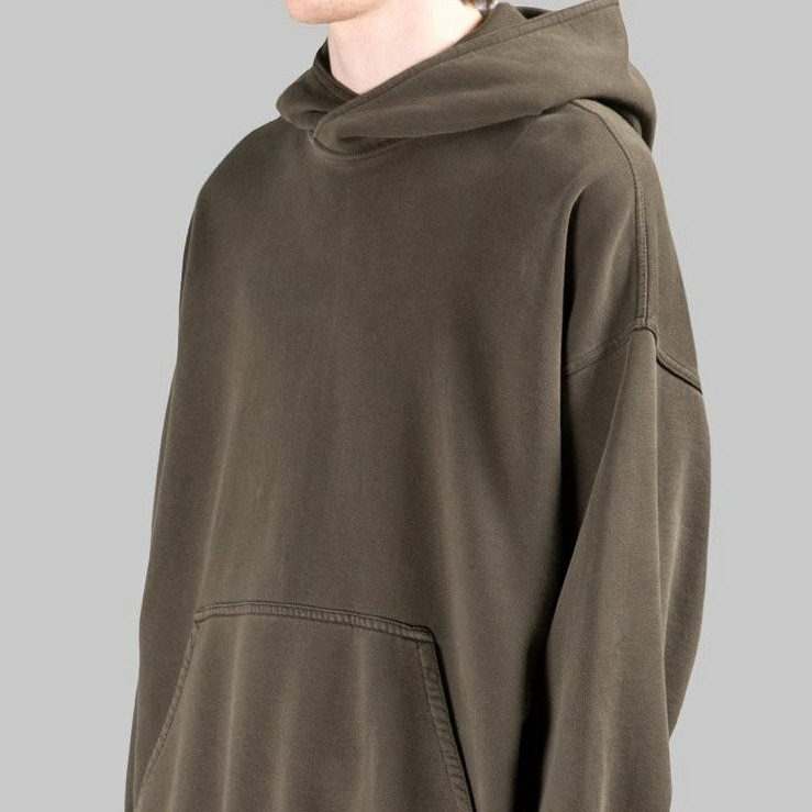 washed Drop shoulder Pullover oversize hoodies with oversized HOOD heavyweights Hoodies