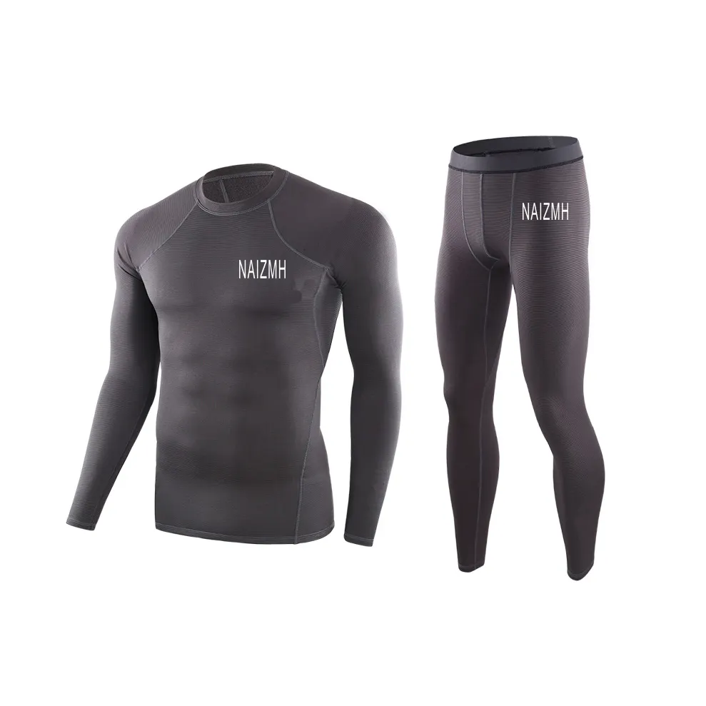 Top quality thermal underwear sets compression fleece sweat long jhon
