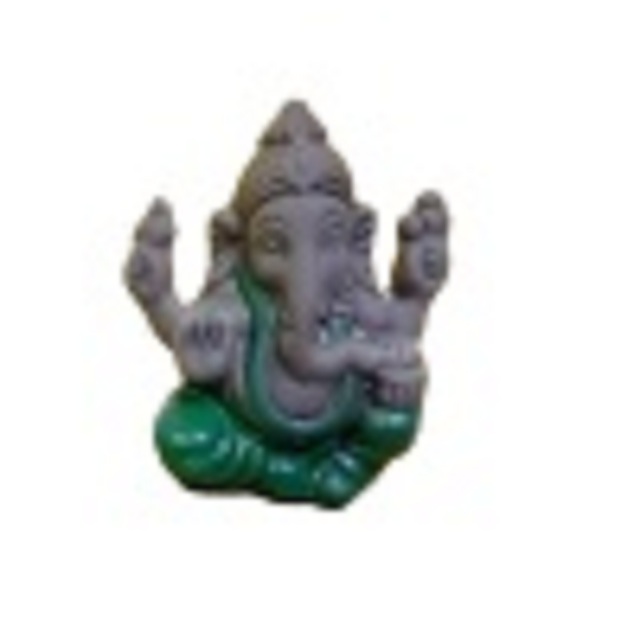 Ganesh Statue in green and gray colour