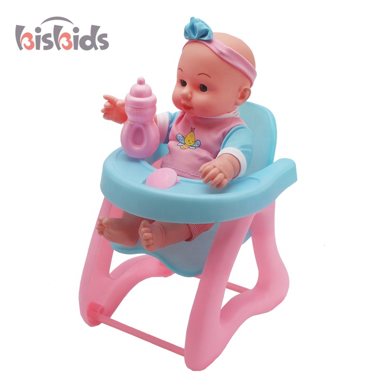 12 дюймов полный винил Reborn baby doll Набор игрушек с роскошный обеденный стул