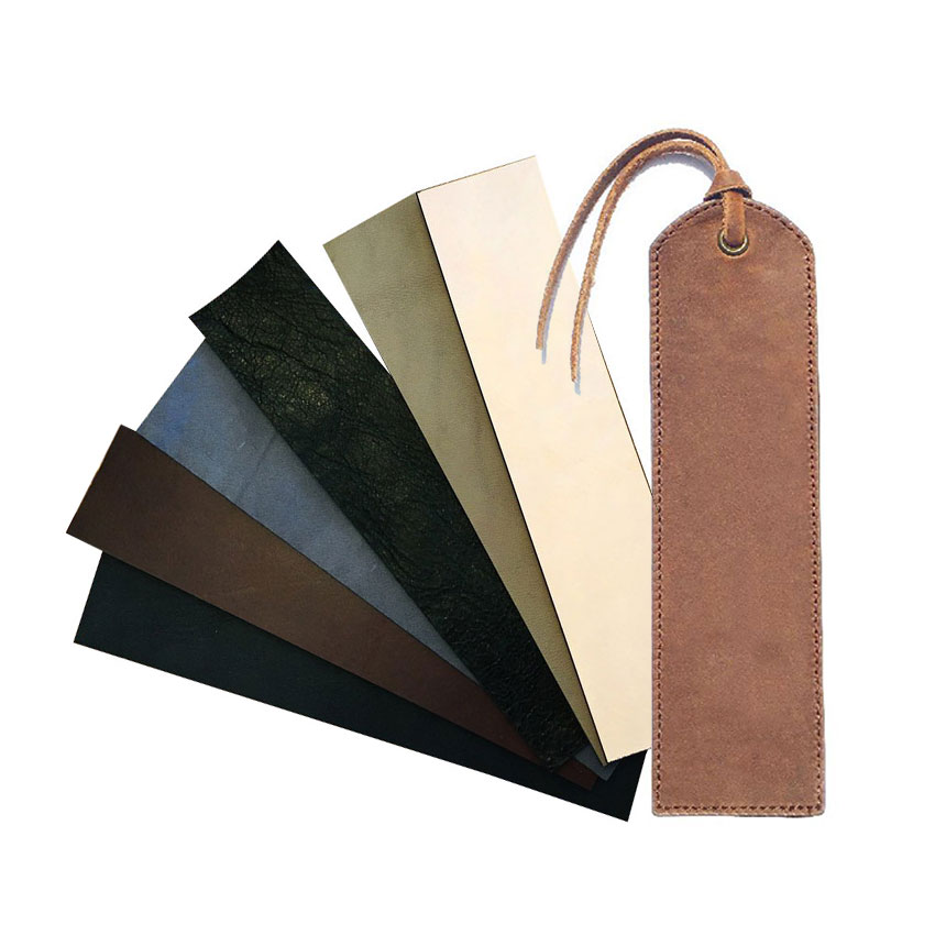 custom logo factory wholesale blank leather bookmarks