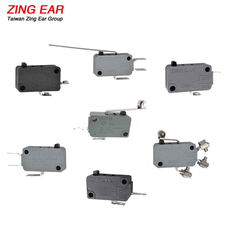 Zingear G5T16 AC DC 0,1-22A 25t125 5e4 SPDT SPST Lever базовые Defond мгновенного действия микро переключатель, микровыключатель
