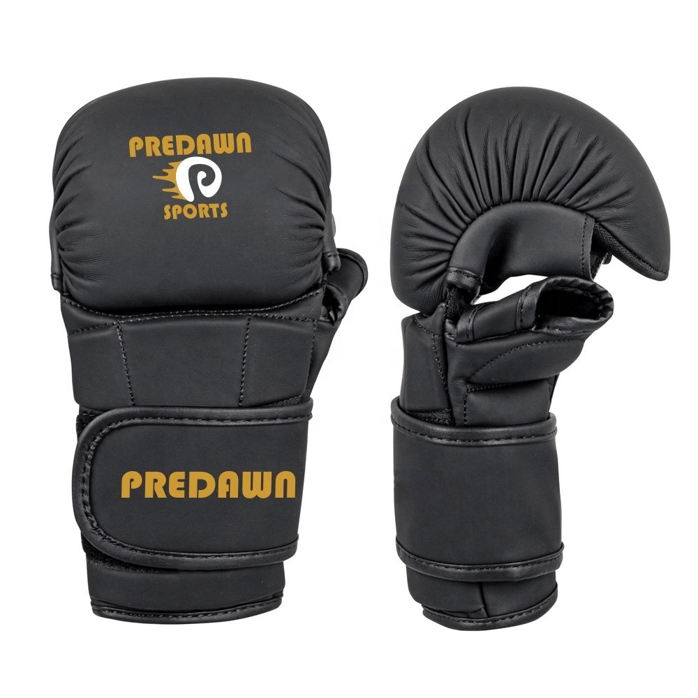 MMA Sparring Grappling Boxing Muay Thai Punching Training Gloves Custom Logo Training PU Leather Boxing MMA Sparring Glove