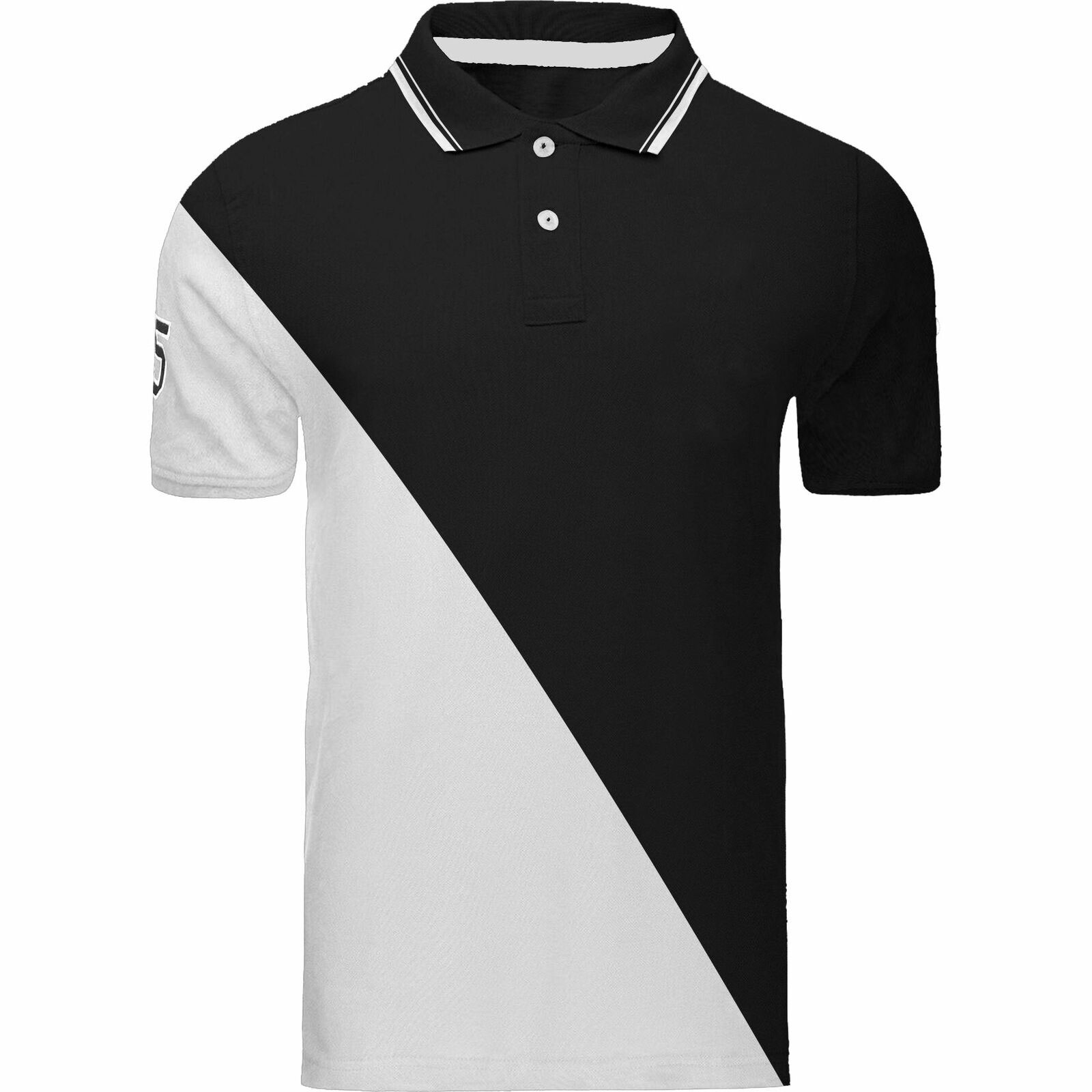 2021 Custom Logo Printing Men's Contrast Design Summer Polo T-Shirts