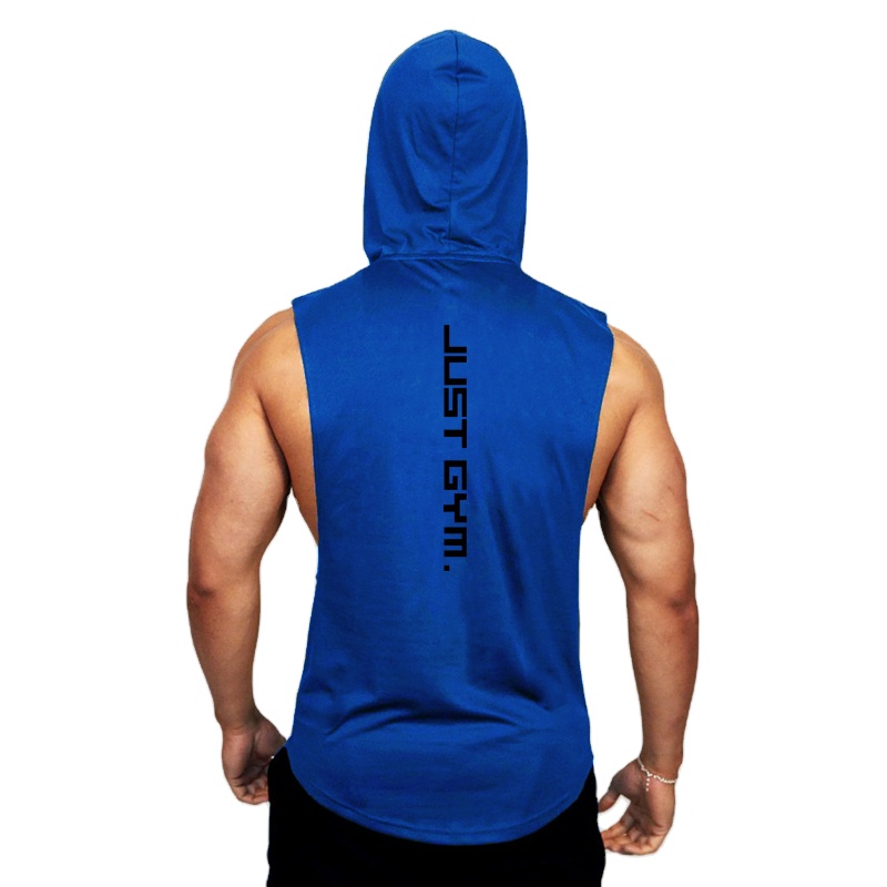 New Fashion Sleeveless Shirts Gym Hoodies Tank Top Men Fitness Shirt Bodybuilding Singlet Workout Vest Men