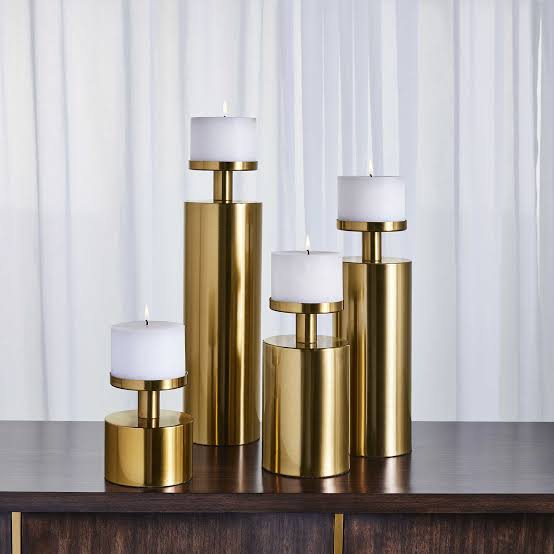 Decorative Metal Piller Shape Candle Holder Set Of Four Pieces Kamdyn Candle Holders Utter Most Kamdyn Candle Holders