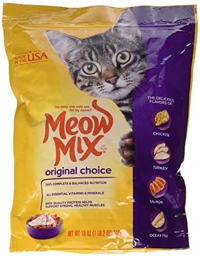 Meow Mix Оригинальный выбор сухой корм для кошек 18 унций небольшой пакет