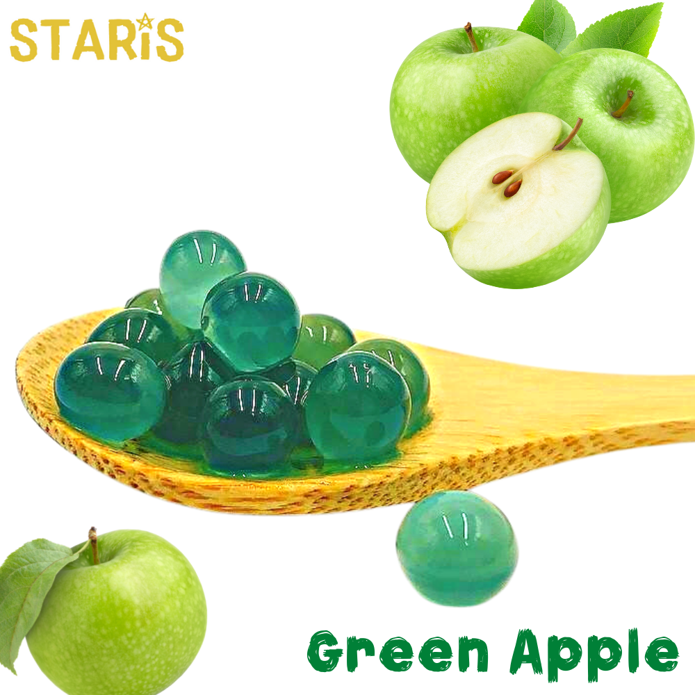 [Sample order]FREE SHIPPING Green apple Juice Flavor popping boba Taiwan pearl tapioca halal